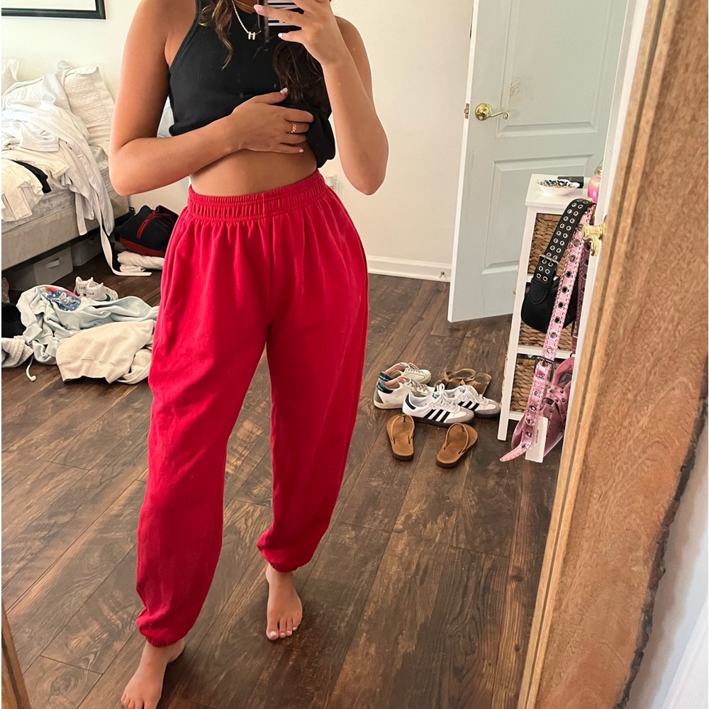 Red sweats